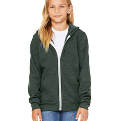 Youth Sponge Fleece Full-Zip Hooded Sweatshirt Thumbnail