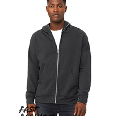 FWD Fashion Unisex Full-Zip Fleece with Zippered Hood Thumbnail