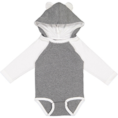 Infant Long Sleeve Fine Jersey Bodysuit With Ears Thumbnail