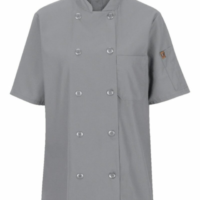 Women's Mimix™ Short Sleeve Chef Coat with OilBlok Thumbnail