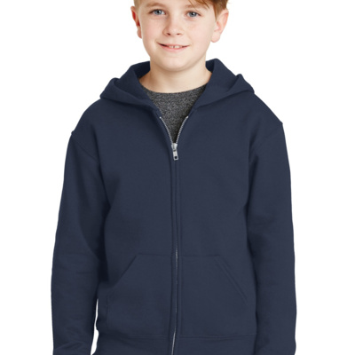 Youth NuBlend ® Full Zip Hooded Sweatshirt Thumbnail