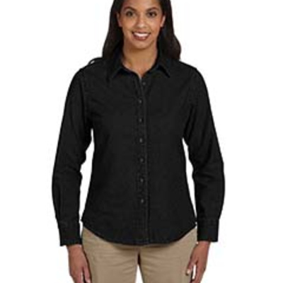 Ladies' Long-Sleeve Denim Shirt Thumbnail