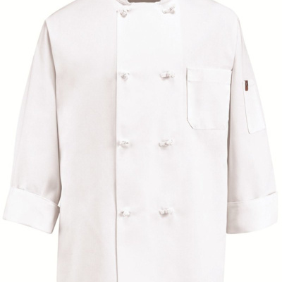 Eight Knot Button Chef Coat with Thermometer Pocket Thumbnail