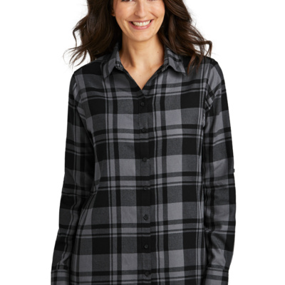 Women's Plaid Flannel Tunic Thumbnail