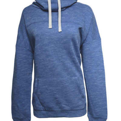 Ladies' Melange Fleece Cowl Neck Sweatshirt Thumbnail