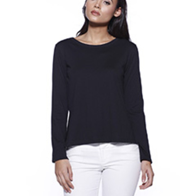 Ladies' CVC High Low Long-Sleeve T-Shirt Thumbnail