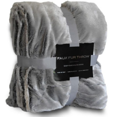 Faux Fur Throw Blanket Thumbnail