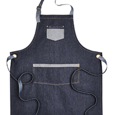 Unisex Domain Contrast Denim Bib Apron Thumbnail