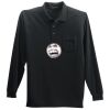 Long Sleeve Silk Touch Polo with Pocket Thumbnail