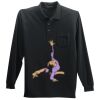 Long Sleeve Silk Touch Polo with Pocket Thumbnail