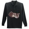 Long Sleeve Silk Touch Polo with Pocket Thumbnail