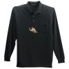 Long Sleeve Silk Touch Polo with Pocket Thumbnail