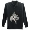 Long Sleeve Silk Touch Polo with Pocket Thumbnail