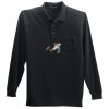 Long Sleeve Silk Touch Polo with Pocket Thumbnail