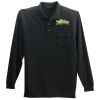 Long Sleeve Silk Touch Polo with Pocket Thumbnail