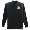 Long Sleeve Silk Touch Polo with Pocket Thumbnail