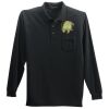 Long Sleeve Silk Touch Polo with Pocket Thumbnail