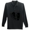 Long Sleeve Silk Touch Polo with Pocket Thumbnail