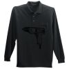 Long Sleeve Silk Touch Polo with Pocket Thumbnail