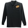 Long Sleeve Silk Touch Polo with Pocket Thumbnail