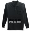 Long Sleeve Silk Touch Polo with Pocket Thumbnail